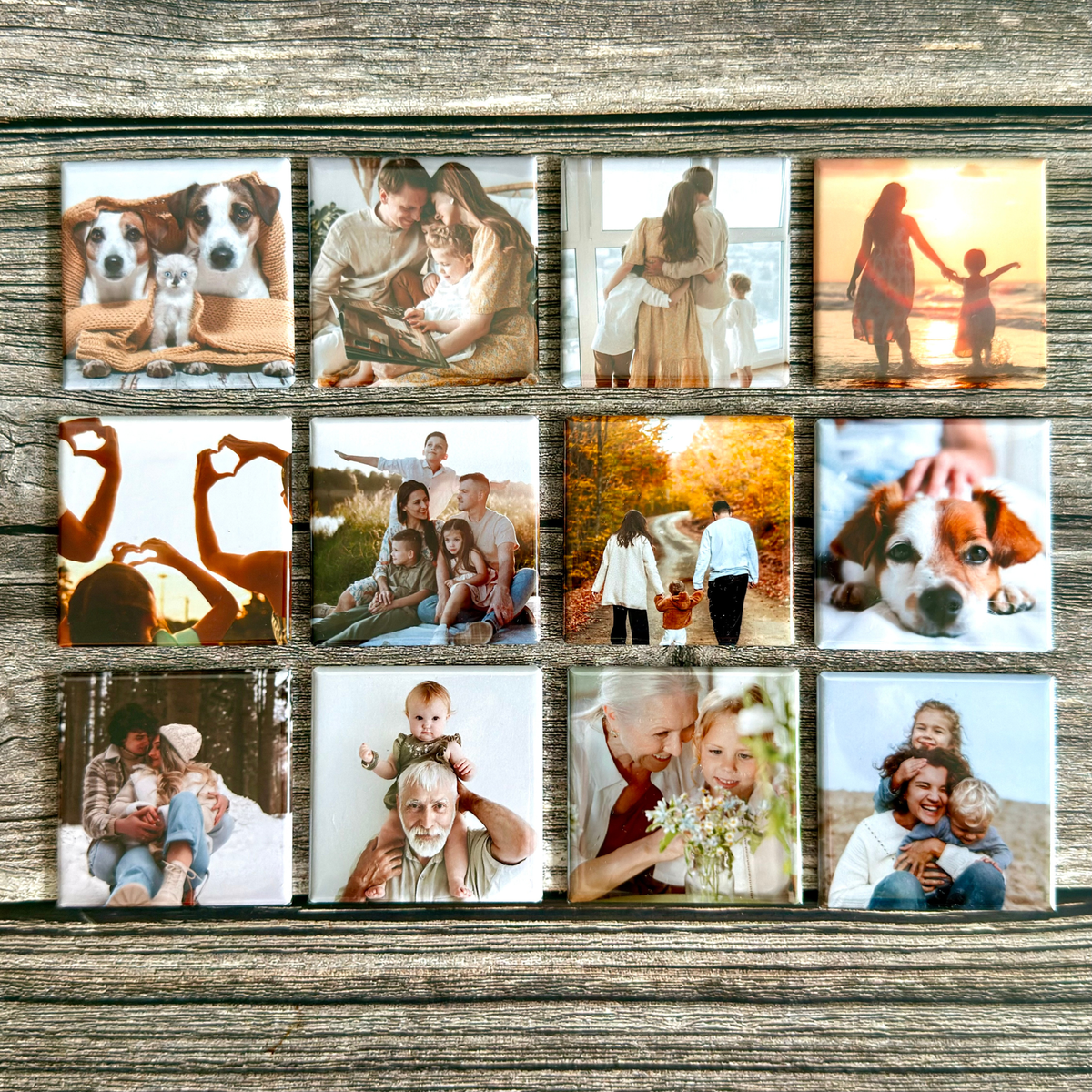 Gavekort personlige fotomagneter 5 x 5 cm