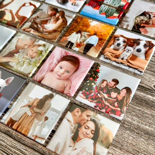 Gavekort personlige fotomagneter 5 x 5 cm