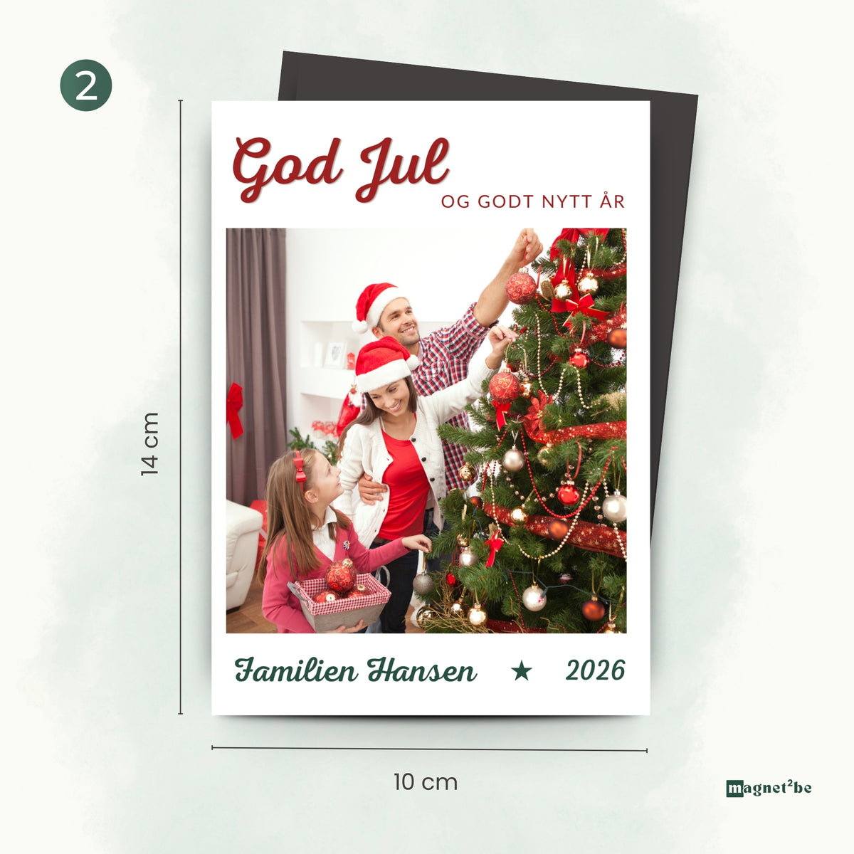 God jul - fleksible magnetkort