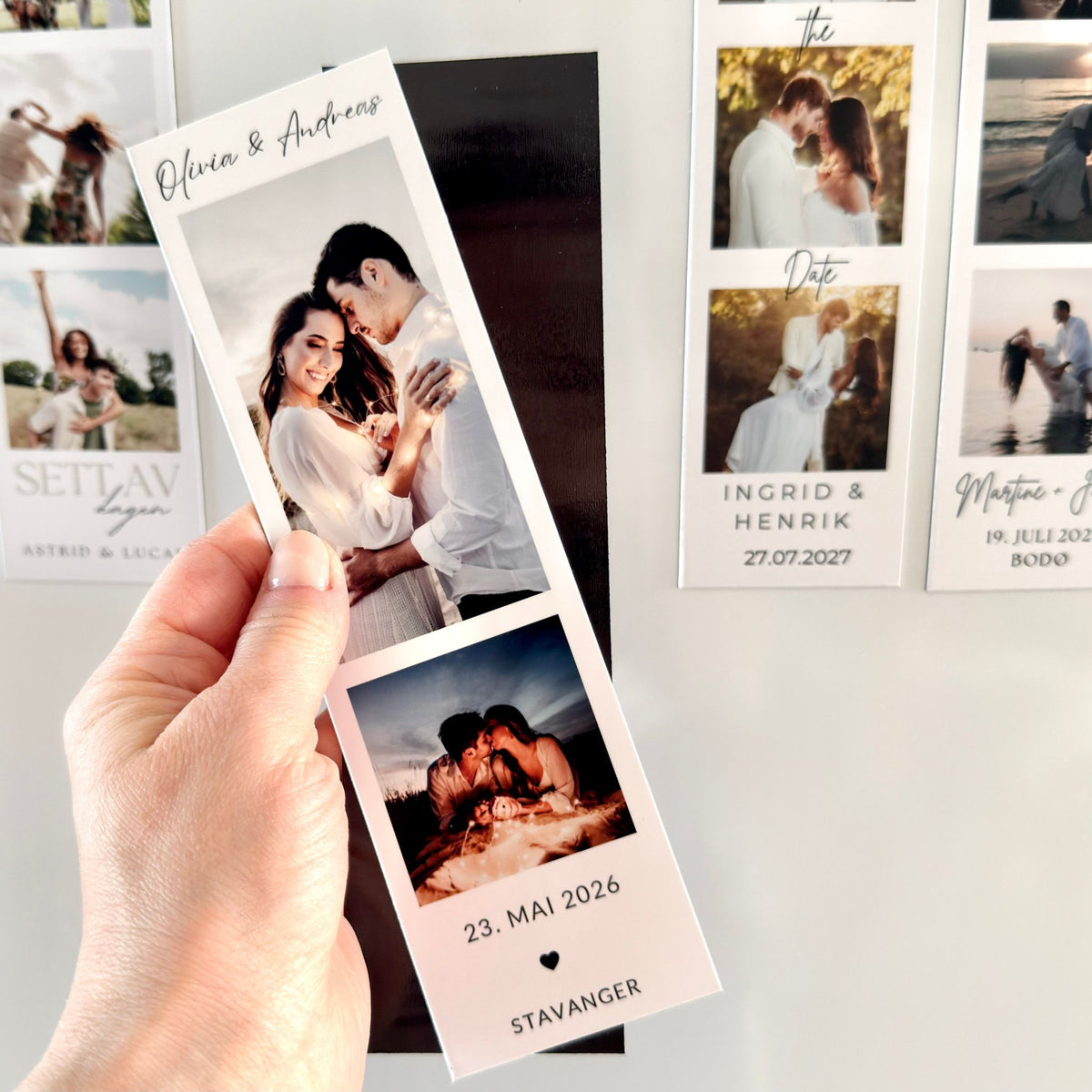 Save the Date med fotostrimmel - fleksible magneter