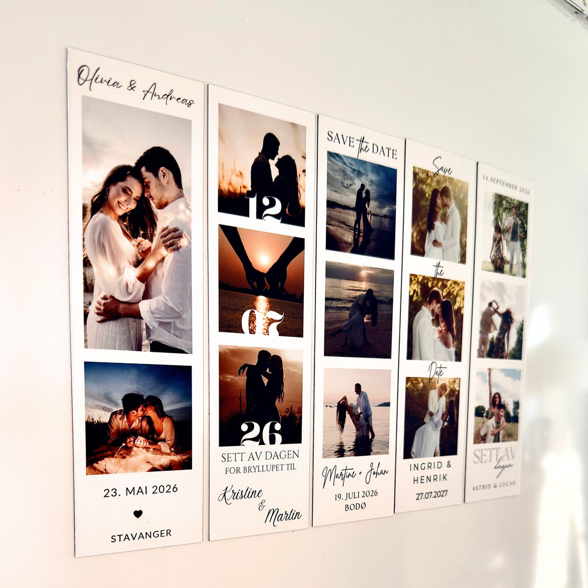 Save the Date med fotostrimmel - fleksible magneter
