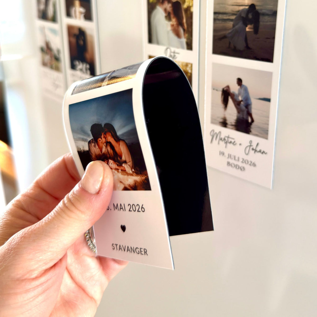 Save the Date med fotostrimmel - fleksible magneter