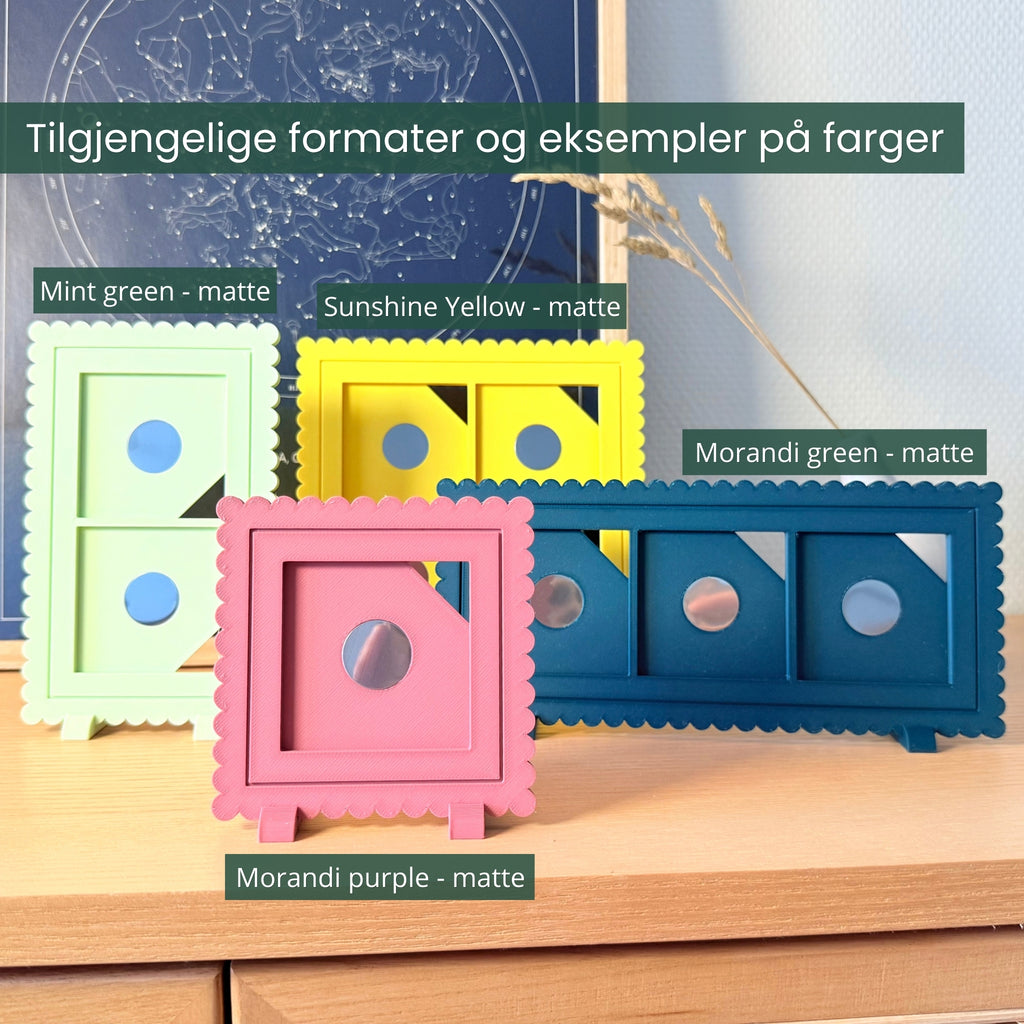 Scalloped ramme for magneter 5 x 5 cm