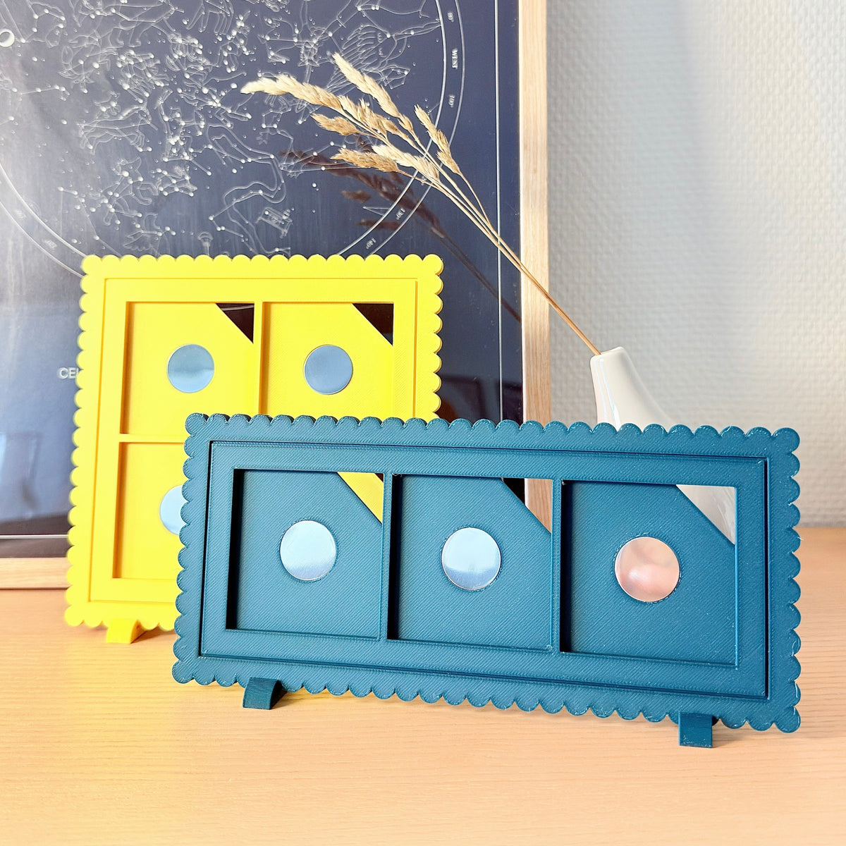 Scalloped ramme for magneter 5 x 5 cm