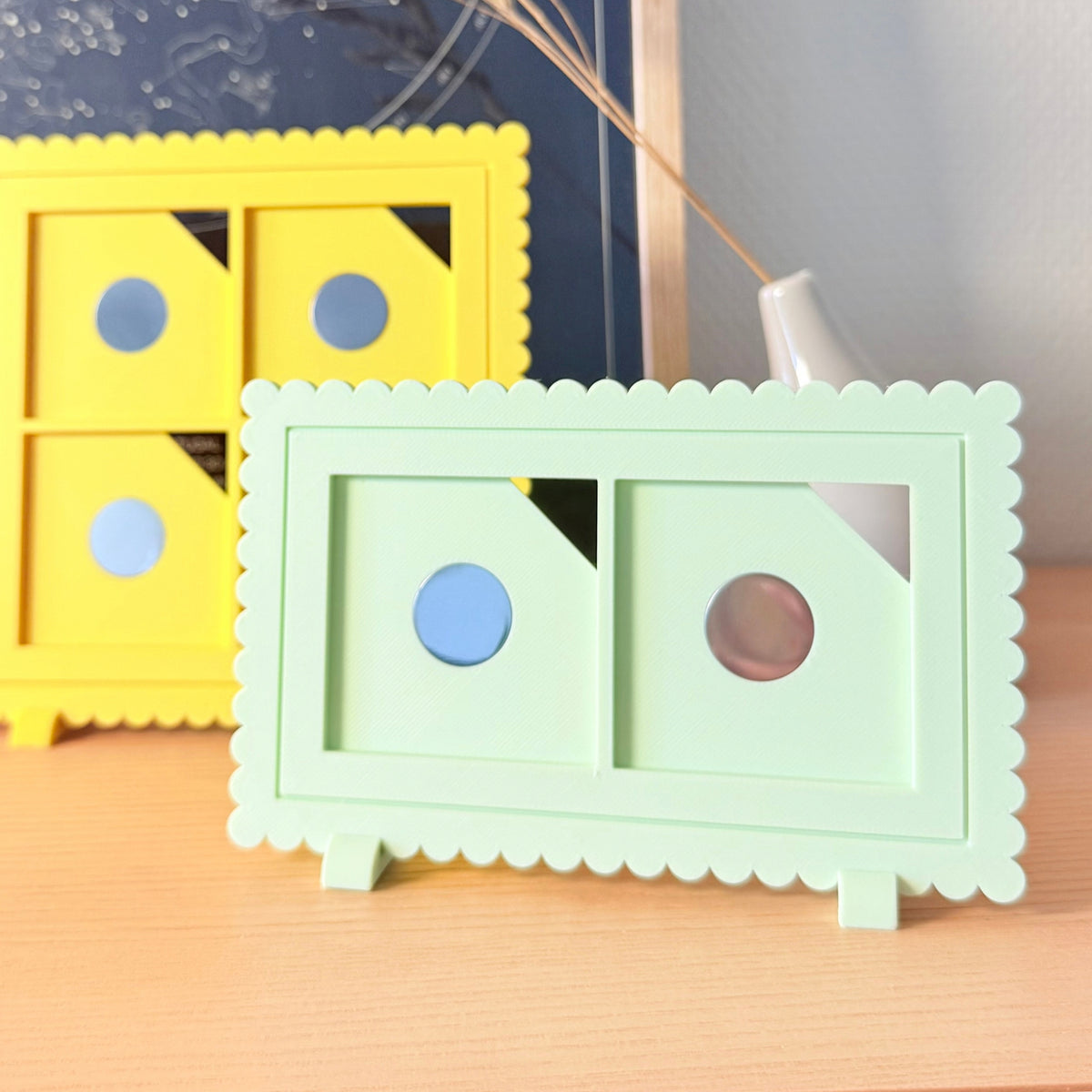 Scalloped ramme for magneter 5 x 5 cm